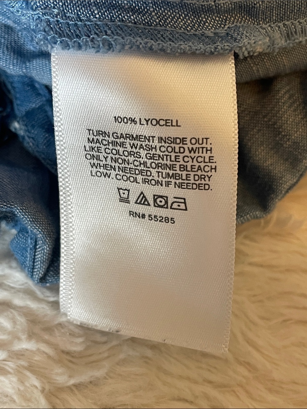 Express Ruffled Denim Crop Tank - Picture 5 of 5